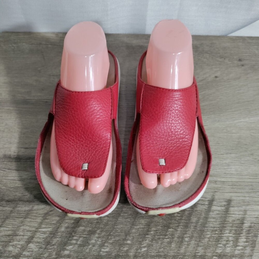 Merrell Red Leather Thing Sandals Woman's Size 8